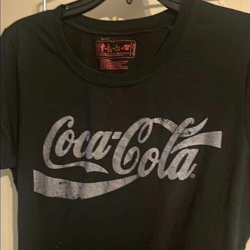 Coca-Cola Black Tee with Silver Logo